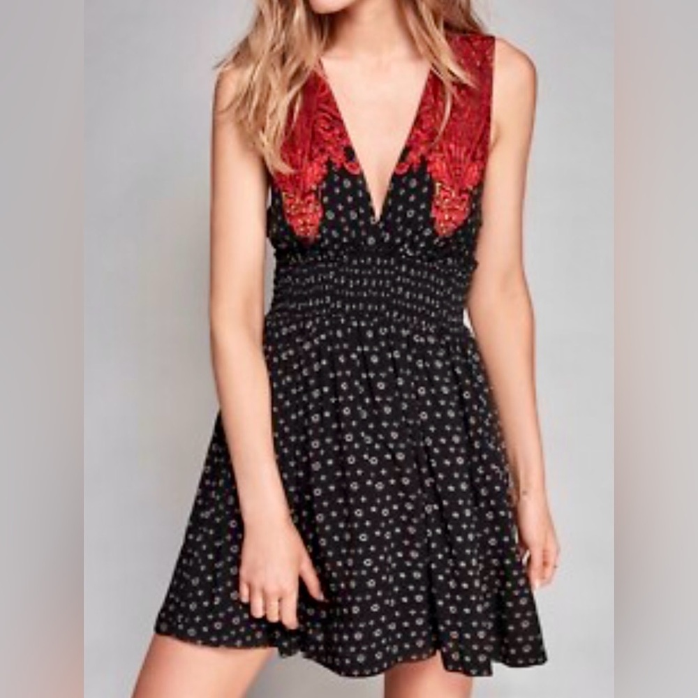 Free People Walking Through My Dreams Mini Dress Fit & Flare XS
